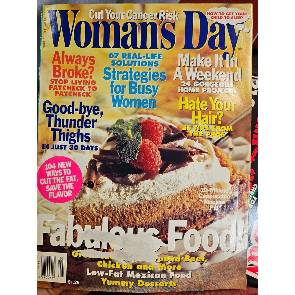 Vintage Woman's Day Magazine February 1 1995 Recipes Home Decor Lifestyle